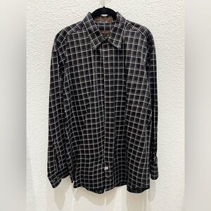 Robert Talbott Black and White Checkered Shirt